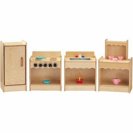 JONTI-CRAFT Baltic Birch 2075JC Toddler Contempo 4-Piece Kitchen Set 5312075